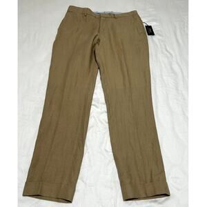 Polo Ralph Lauren Classics Mens Linen Suit Trousers Pants Coastal Beige 36x32